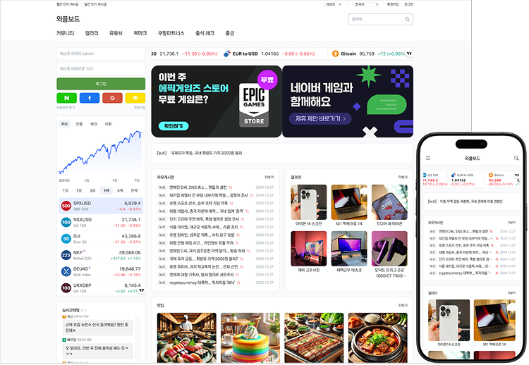 waffleboard desktop and mobile screenshot
